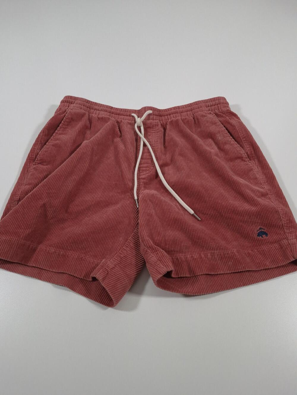Brooks Brothers Corduroy Shorts Mens Large Pink Sweat 6" Inseam Elastic Waist